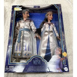 DISNEY WISH KING MAGNIFICO AND QUEEN AMAYA OF ROSAS 2-PACK 12" DOLL FIGURES-NEW